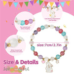 Load image into Gallery viewer, Easter Bunny Bracelet - Colorful Bead Bracelet with Bunny Pendant
