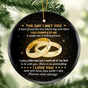 Gift For Couple - Rings Couple The Day I Met You - Ornament