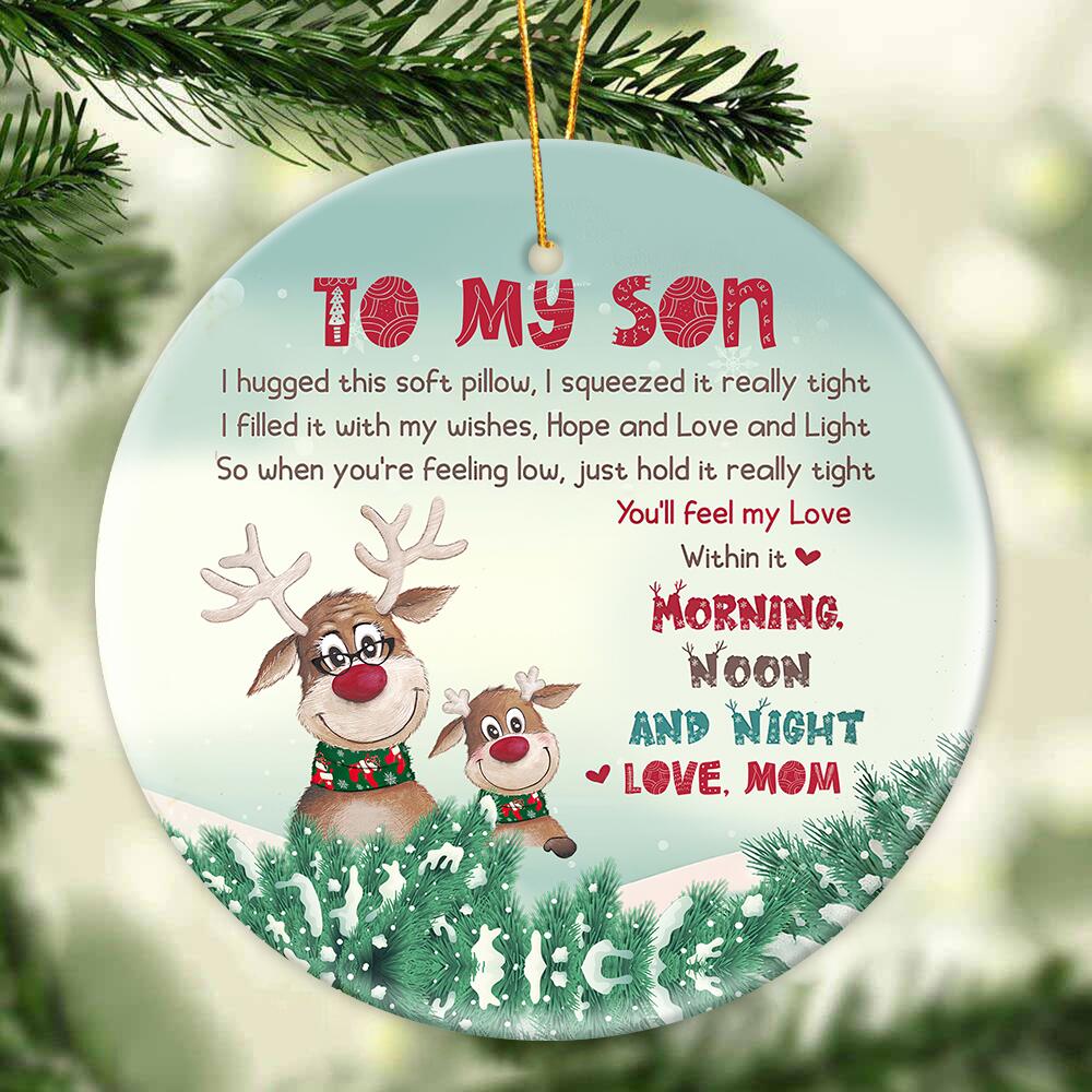 Gift For Grandson/Son - You'll Feel My Love - Ceramic Ornament