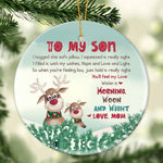 Load image into Gallery viewer, Gift For Grandson/Son - You&#39;ll Feel My Love - Ceramic Ornament
