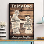 Load image into Gallery viewer, Daughter To Dad - You Will Always Be My Dad,My Hero - Poster
