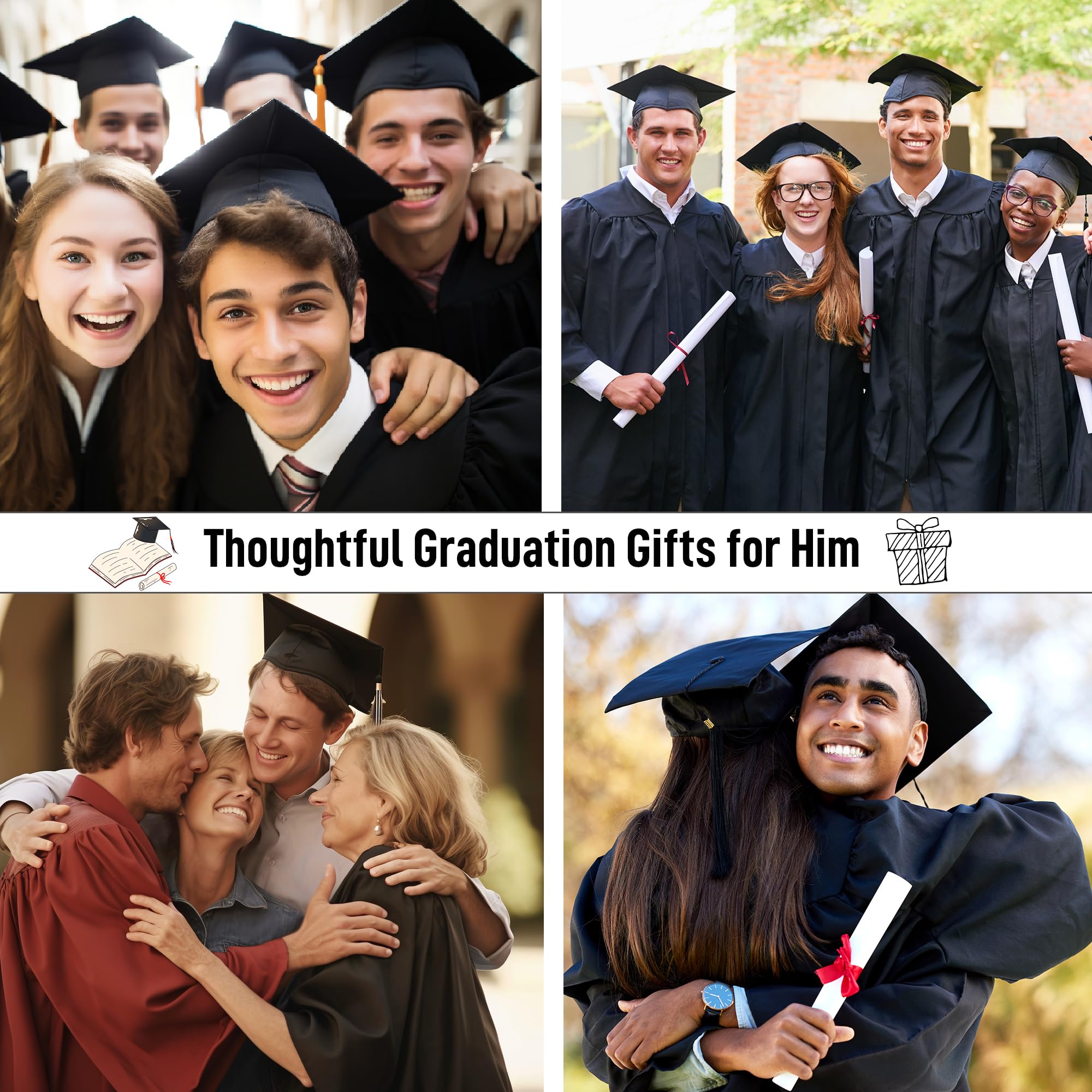 Men’s Cross Bead Bracelet – 5th Grade to College Gift with Card