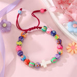 Load image into Gallery viewer, Colorful Clay Beads Easter Bracelet - Christian Cross Bracelet for Teens &amp; Women
