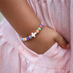 Load image into Gallery viewer, Colorful Clay Beads Easter Bracelet - Christian Cross Bracelet for Teens &amp; Women
