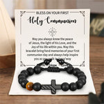 Load image into Gallery viewer, First Holy Communion - American Flag Cross Beads Bracelet
