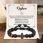 Load image into Gallery viewer, Love More Than You Know - American Flag Cross Beads Bracelet
