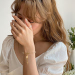 Load image into Gallery viewer, Pearl Cross Charm Bracelet - Baptism &amp; First Communion Gift for Girls
