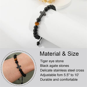 Love More Than You Know - American Flag Cross Beads Bracelet