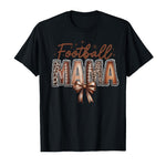 Load image into Gallery viewer, Football Mama Tee with Bow Perfect Sports Mom Gift
