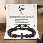 Load image into Gallery viewer, Love More Than You Know - American Flag Cross Beads Bracelet
