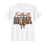 Load image into Gallery viewer, Football Mama Tee with Bow Perfect Sports Mom Gift
