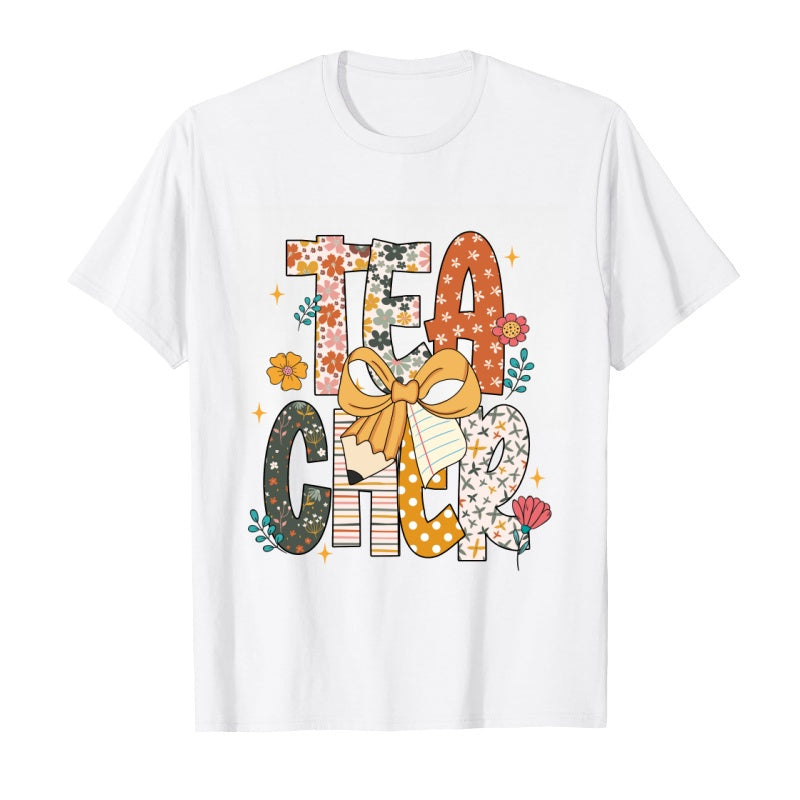 Floral Teacher T-Shirt - Cute & Stylish Gift for Educators