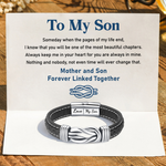 Load image into Gallery viewer, Mother To Son - Forever Linked Together - Braided Leather Bracelet
