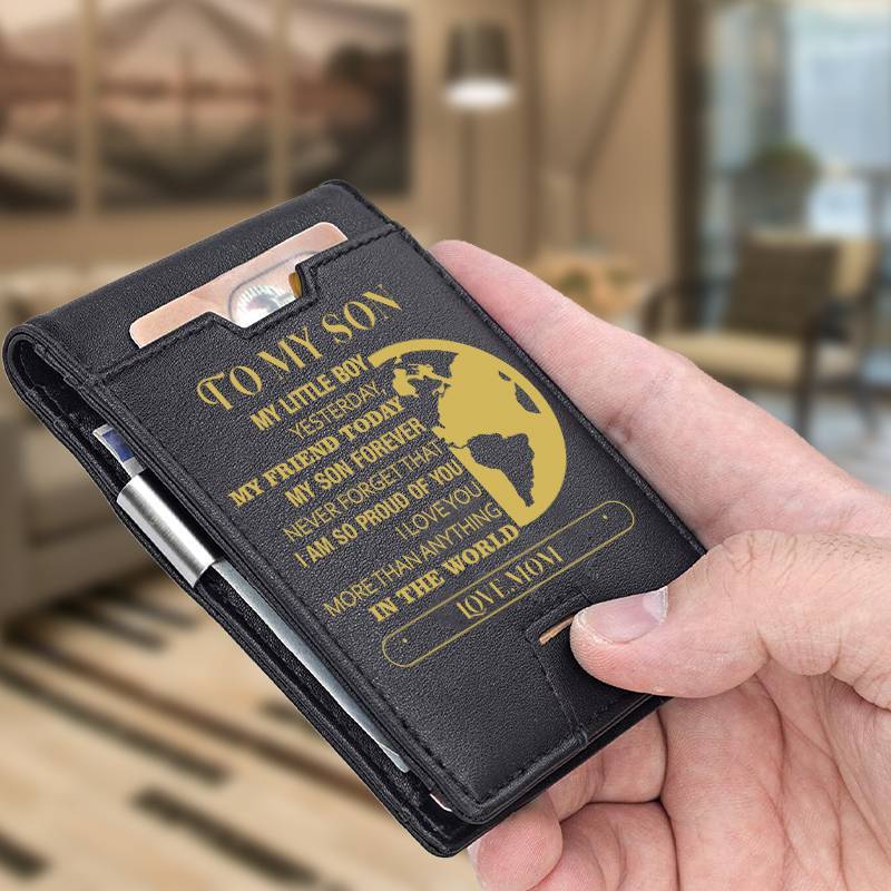 Mom To Son - My Son Forever - Wallet with Money Clip