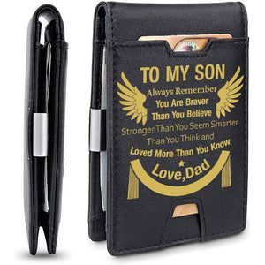 Dad To Son - Loved More Than You Know - Wallet with Money Clip