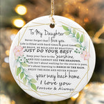 Load image into Gallery viewer, Never Forget That I Love You - Amazing Gift For Daughter Circle Ornament
