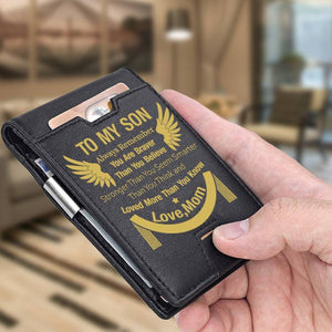 Mom To Son - Loved More Than You Know - Wallet with Money Clip