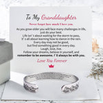 Load image into Gallery viewer, To My Granddaughter - I Will Always Be With You - Cuff Bracelet
