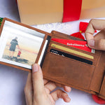 Load image into Gallery viewer, Dad To Son - Loved More Than You Know - Top-grain Leather Wallet
