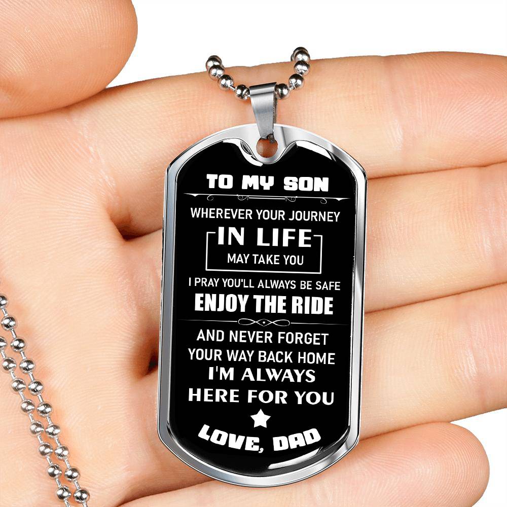 Dad To Son - Enjoy The Ride - Necklace