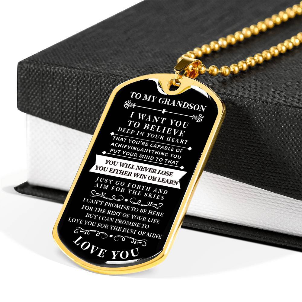 To My Grandson - Never Lose - Necklace