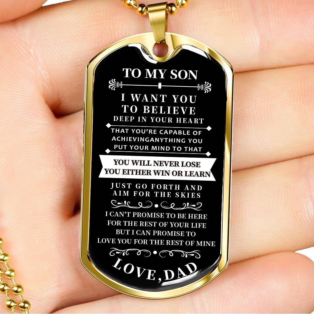 Dad To Son - Never Lose - Necklace