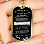 Load image into Gallery viewer, Dad To Son - Never Lose - Necklace
