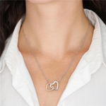 Load image into Gallery viewer, To My Bestie - Smile A Lot More - Interlocking Heart Necklace
