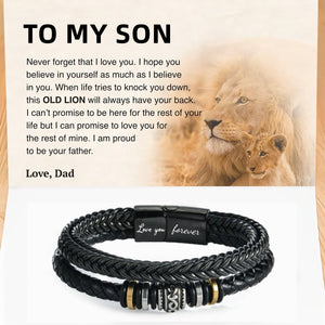 To My Son Proud of You Love Dad Bracelet