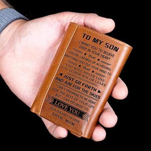 Mom To Son - Never Lose - Tri-fold wallet