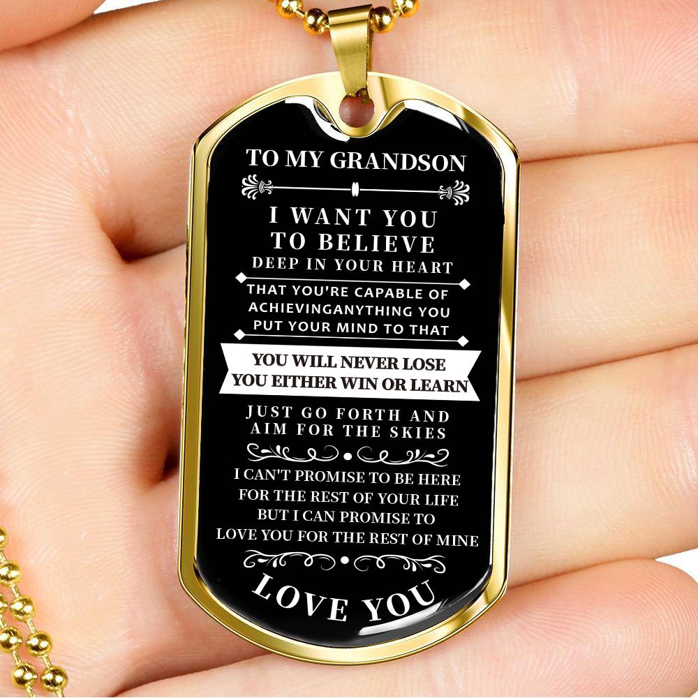 To My Grandson - Never Lose - Necklace