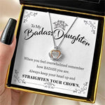 Load image into Gallery viewer, To My Daughter - Straighten Your Crown - Crown Necklace
