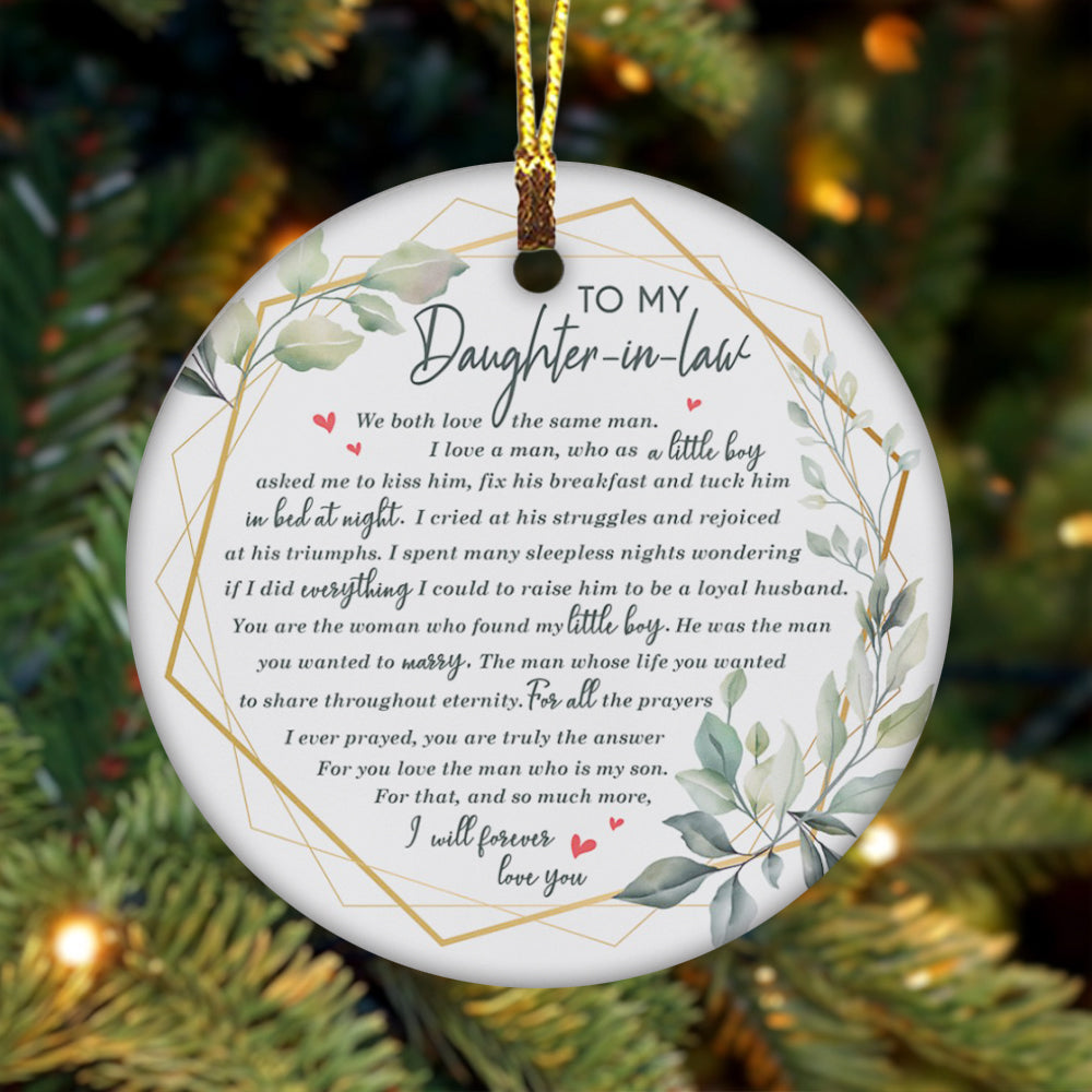 To My Daughter-In-Law - I Will Forever Love You -  Circle Ornament