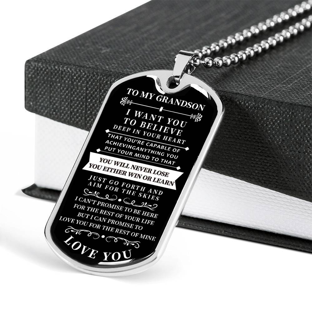 To My Grandson - Never Lose - Necklace