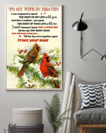 Load image into Gallery viewer, To My Wife In Heaven - Cardinal Poster

