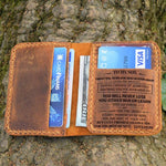 Load image into Gallery viewer, Mom To Son -You Will Never Lose- Leather Bifold Wallet
