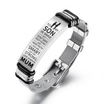 Load image into Gallery viewer, Mum To Son - Be Brave - Premium Stainless Steel Bracelet

