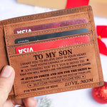 Load image into Gallery viewer, Mom To Son - You Will Never Lose - Top-grain Leather Wallet
