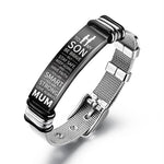 Load image into Gallery viewer, Mum To Son - Be Brave - Premium Stainless Steel Bracelet

