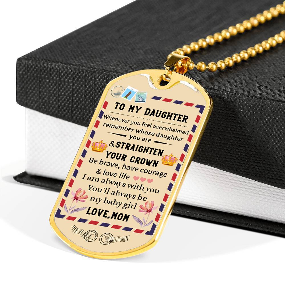 Mom To Daughter - Straighten Your Crown - Necklace