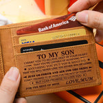 Load image into Gallery viewer, Mum To Son - Never Lose - Bifold Wallet
