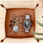 Load image into Gallery viewer, To My Granddaughter - Straighten Your Crown - Leather Valet Tray

