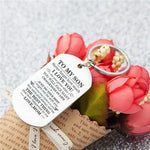 Load image into Gallery viewer, Mom To Son - Just Do Your Best - Inspirational Keychain
