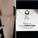 Load image into Gallery viewer, To My Bestie - Thank you for Being my Badass Tribe Necklace
