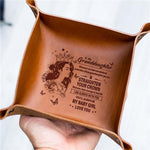 Load image into Gallery viewer, To My Granddaughter - Straighten Your Crown - Leather Valet Tray
