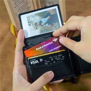 Mom To Son - Never Lose - Black Bifold Wallet