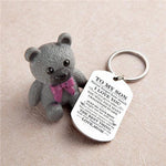 Load image into Gallery viewer, Mom To Son - Just Do Your Best - Inspirational Keychain
