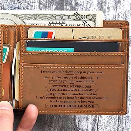 Mom To Son - You Will Never Lose - Bifold Wallet