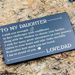 Load image into Gallery viewer, Dad To Daughter - Listen To Your Heart - Engraved Wallet Card
