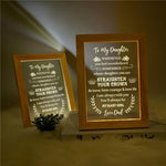 Load image into Gallery viewer, Dad To Daughter - Straighten Your Crown - Frame Lamp

